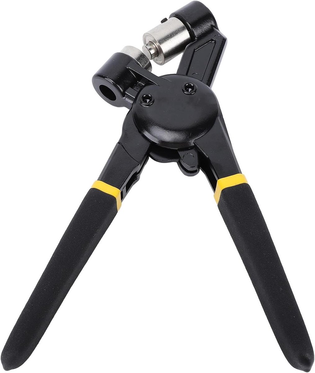 Handperstang - Oogjes Zetter - Materiaal Versterken - Ergonomisch Handvat - 10 Mm Matrijs - Zwart