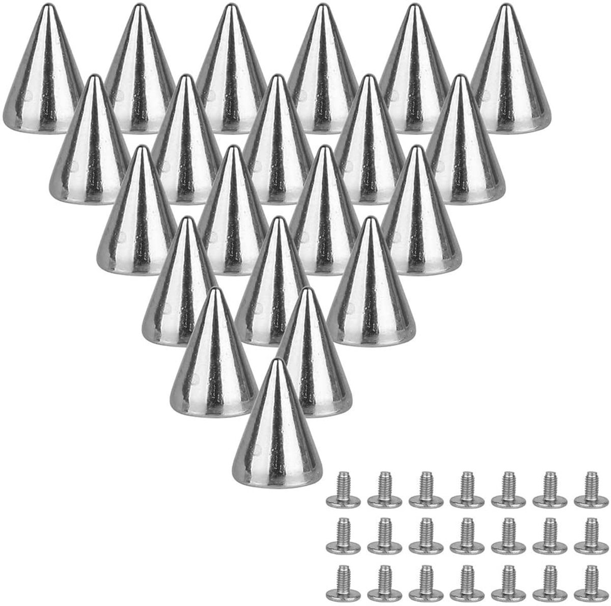 ONF3 - Bullet Cone Spikes - 100 Paar Metaal Studs - Zilver - DIY Leren Projecten - Creatieve Accessoires - Geschikt voor Leren en Textiel - Goud...