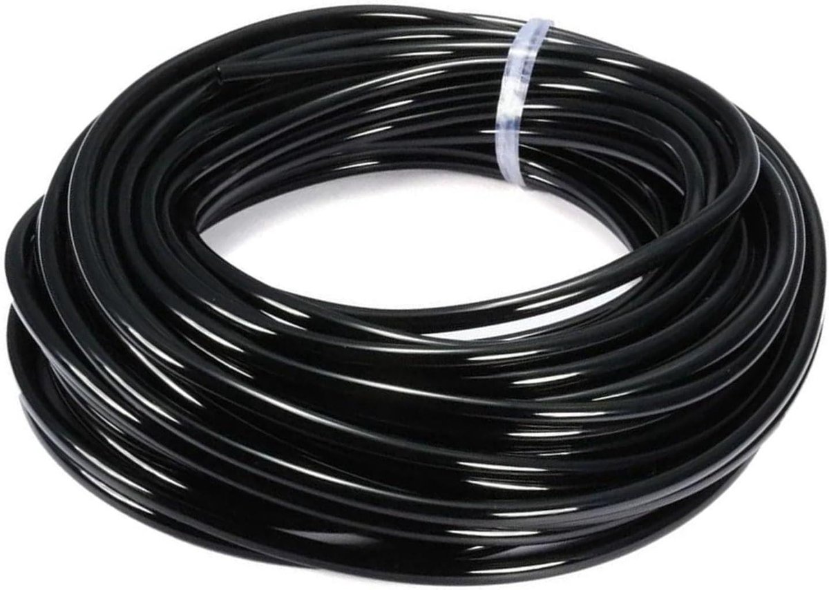 Druppelslang Irrigatiepijp - Microstraalbuis PVC - Planten Water Geven - Hoge Druk Bestendig - 50 Meter - Zwart