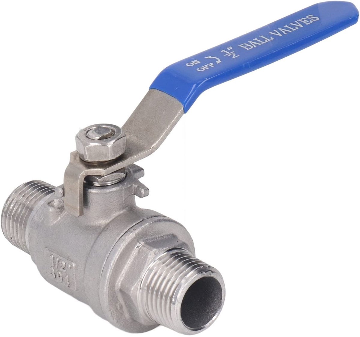 aladdien - Kogelklep DN15 RVS - Sluit- en Regelklep voor Water en Lucht - Duurzaam en Betrouwbaar - Voor Olie - Eenvoudige Installatie - Geschikt vo...
