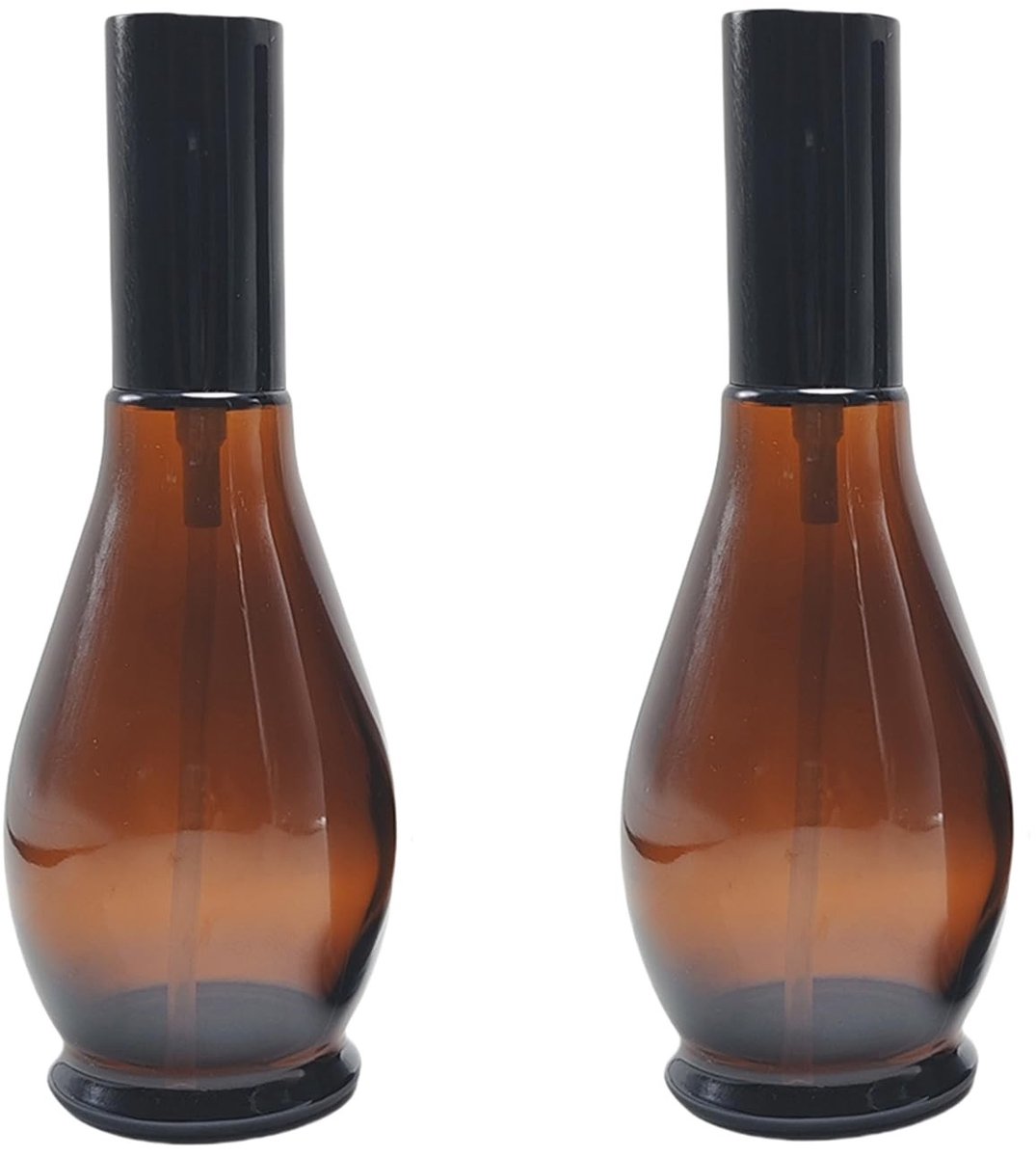 ONF3 - Amber Glazen Sprayflessen - Herbruikbaar - Fijne Mist - 100ML - Ideaal voor Reizen - Perfect voor Vernevelen - 2x Set