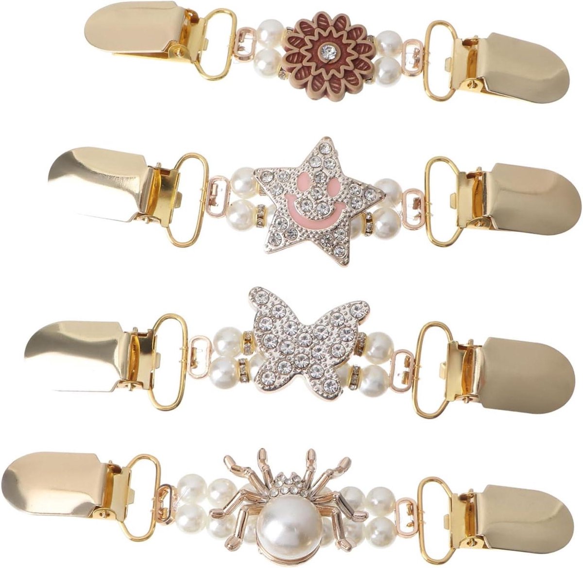 Trui Clips - Vest Clips - Kleding Versieren - Vintage Design - 13x2x0.5cm - Goud