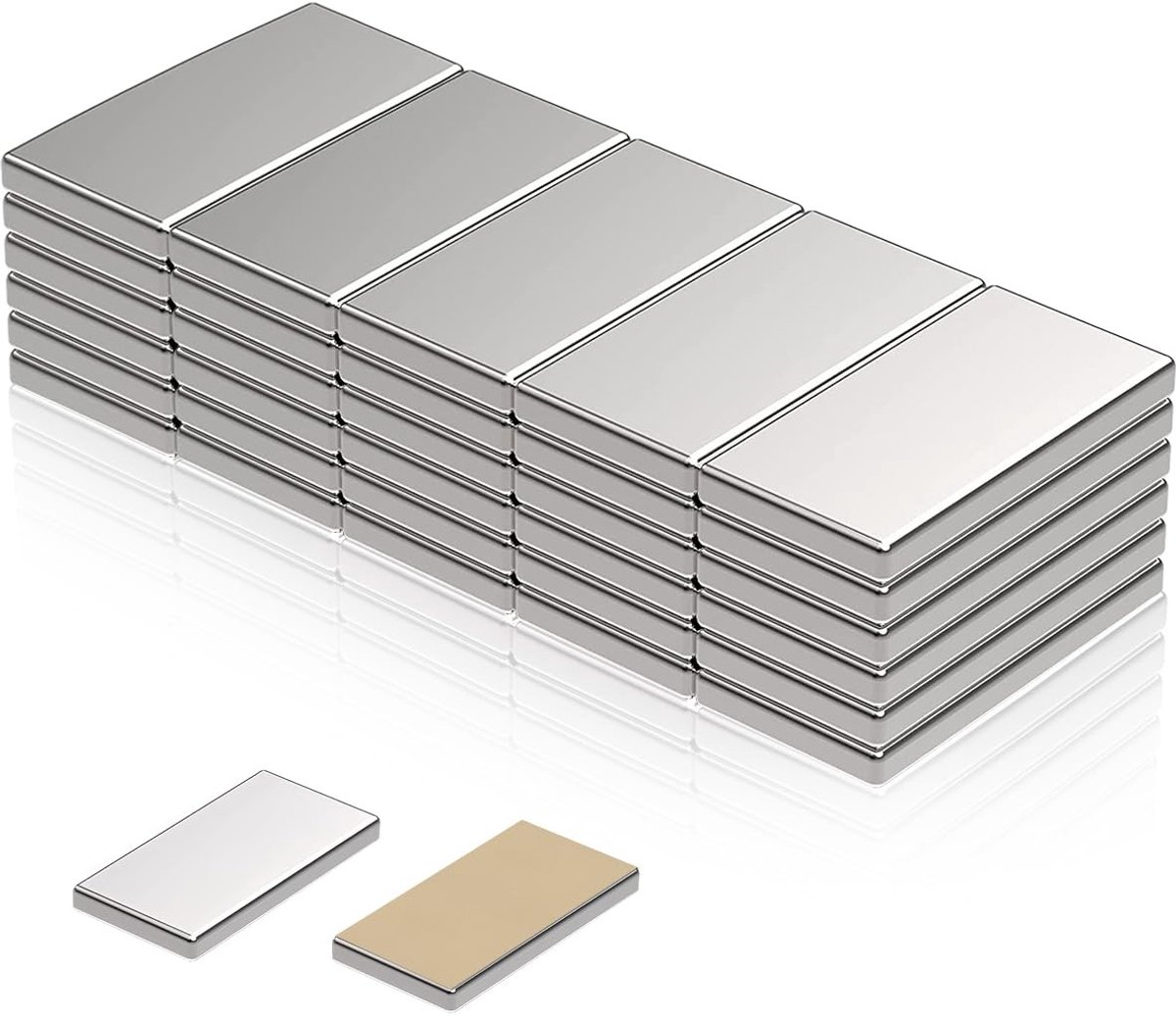 aladdien - Neodymium Magneet - Zelfklevend - Sterk en Plat - Zilver - Mini Magneten voor Whiteboards en Koelkasten - Handig voor Knutselwerkjes