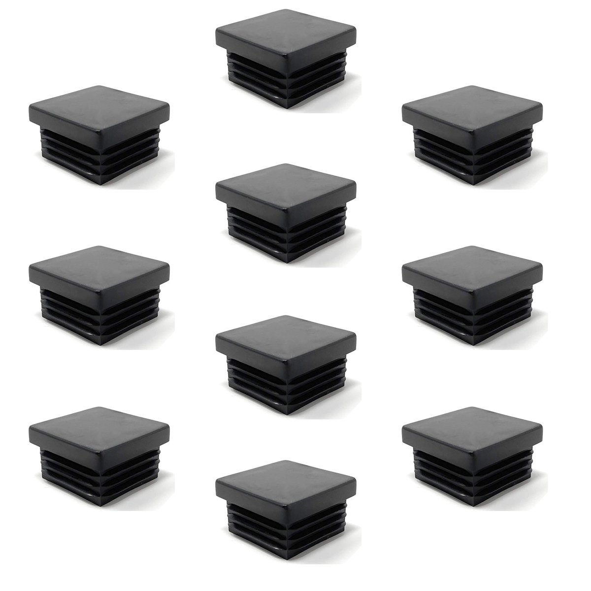 ONF3 - vierkante-buisstopper - 10x vierkante buisstopper - eenvoudig te monteren - zwart - geschikt voor buismaat 40x40mm - stevig en duurzaam