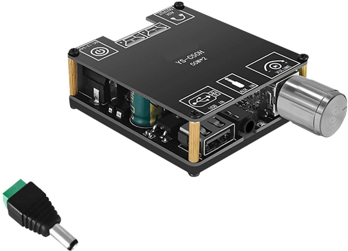 ONF3 - Bluetooth Versterker Module - TPA3116 Hi-Fi Digitale Stereo Amplifier - Krachtige Geluidskwaliteit - Compact en Stijlvol - Ideaal voor Mu...