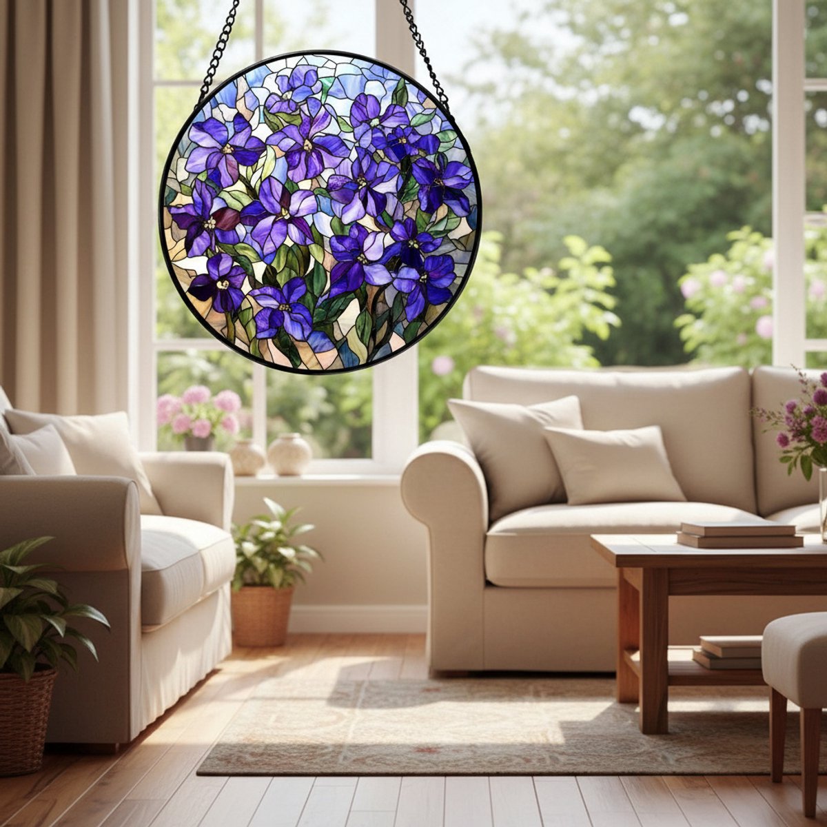 Glazen Zonnevanger | Transparante maanvormige zonnevanger/dromenvanger | Elegante raamdecoratie die een warme sfeer in huis creëert | Woondecoratie | 16 cm | Stijl 23