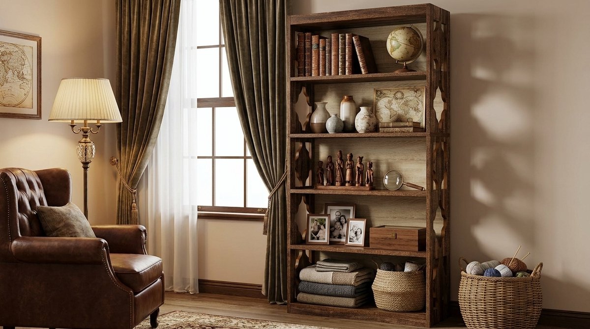 Luxe Boekenkast – Walnoot – 179 cm – Industrohome