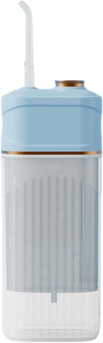Waterflosser Elektrisch - Monddouche Irrigator - Dagelijkse Mondverzorging - Aanpasbare Reinigingsstanden - 220ml Tank - Wit Blauw