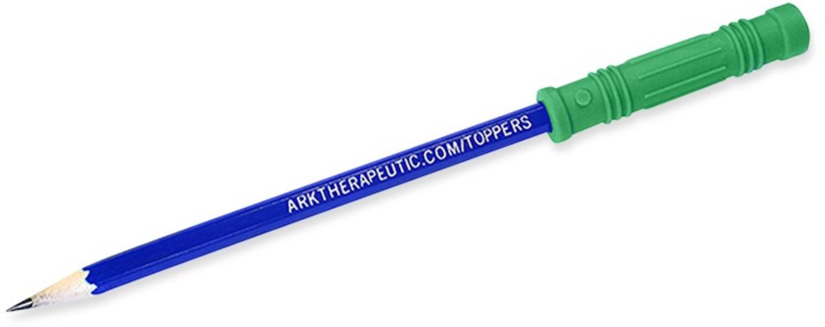 ARK Therapeutic bijtspeelgoed Bite Saber kauwbare potloodtopper groen.
