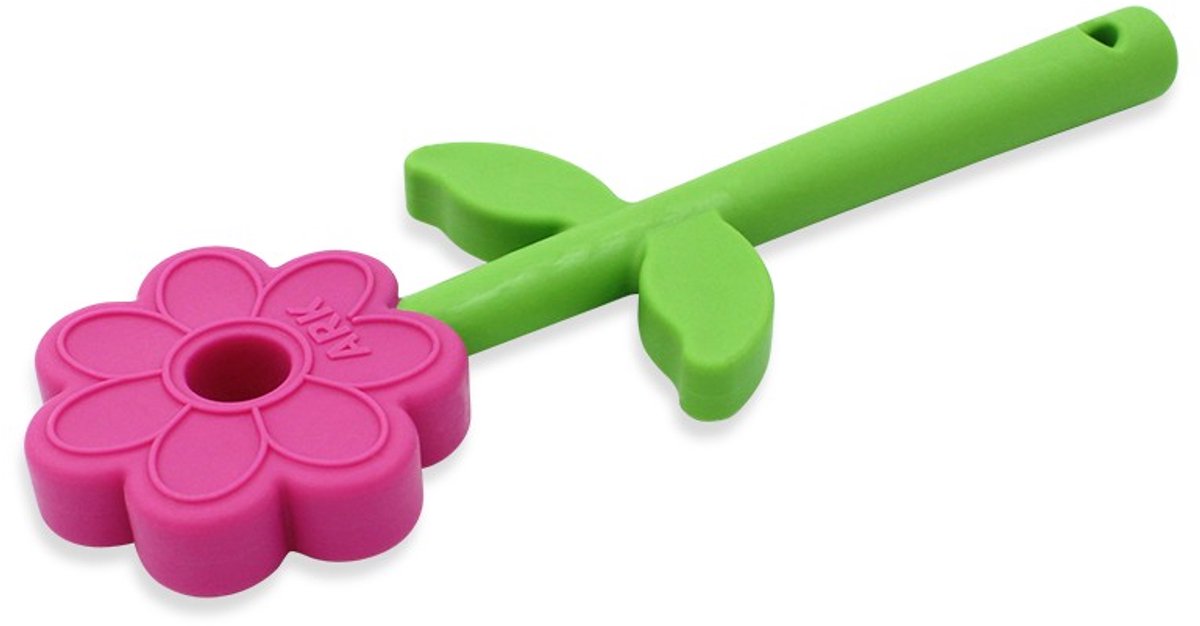 Ark Therapeutics kauwspeelgoed Flower Wand - sensorisch speelgoed roze.