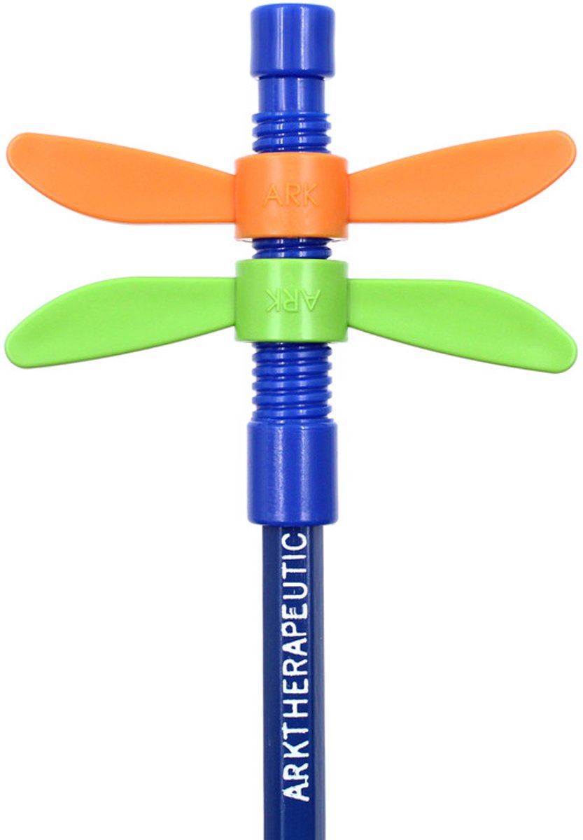 ARK Therapeutic fidget speelgoed Spinning Pencil Topper libelle multicolor.