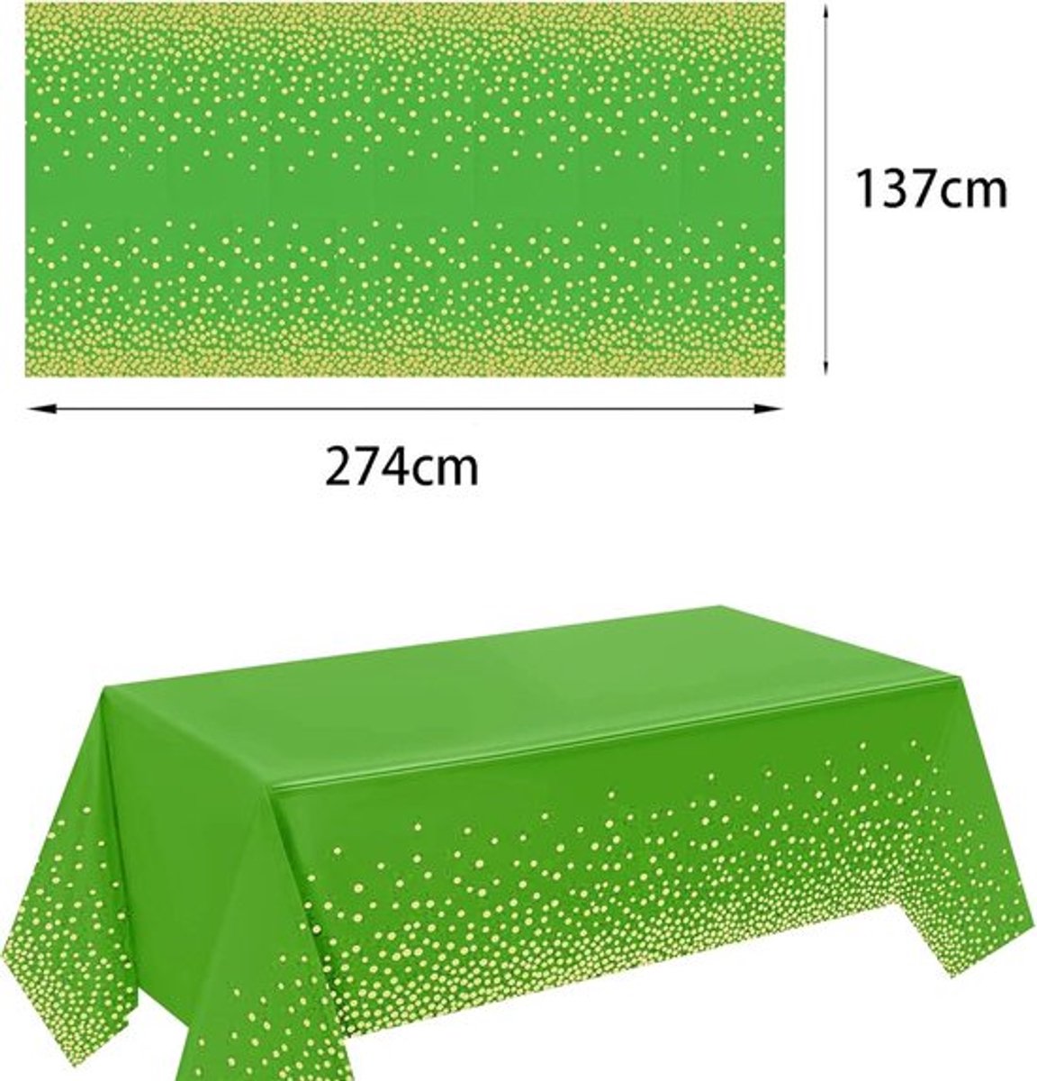 3 Groene Kerst Tafelkleden - Papieren Rol - Waterdicht - Voor Feest Picknick Verjaardag