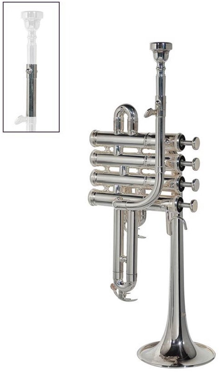 Stewart Ellis SE-1700-S Pro Series sopraan trompet verzilverd incl. softcase