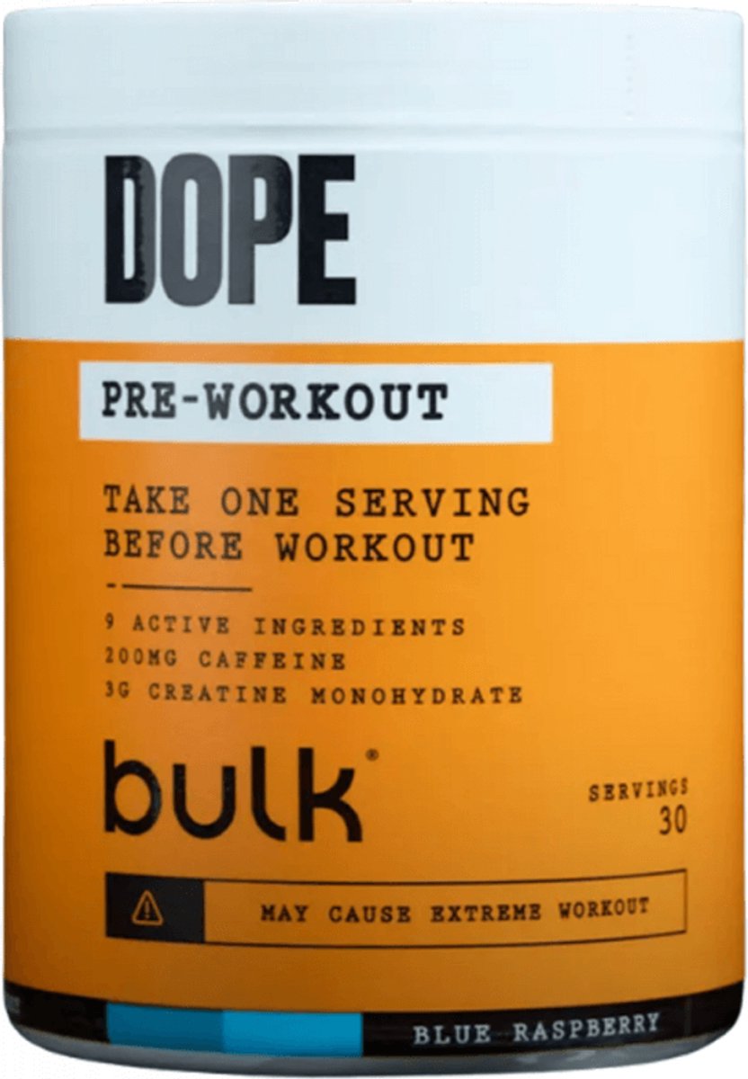 Bulk Dope Pre-Workout (30 serv) Blue Raspberry - Pre-Workout - Pre-Workout Booster