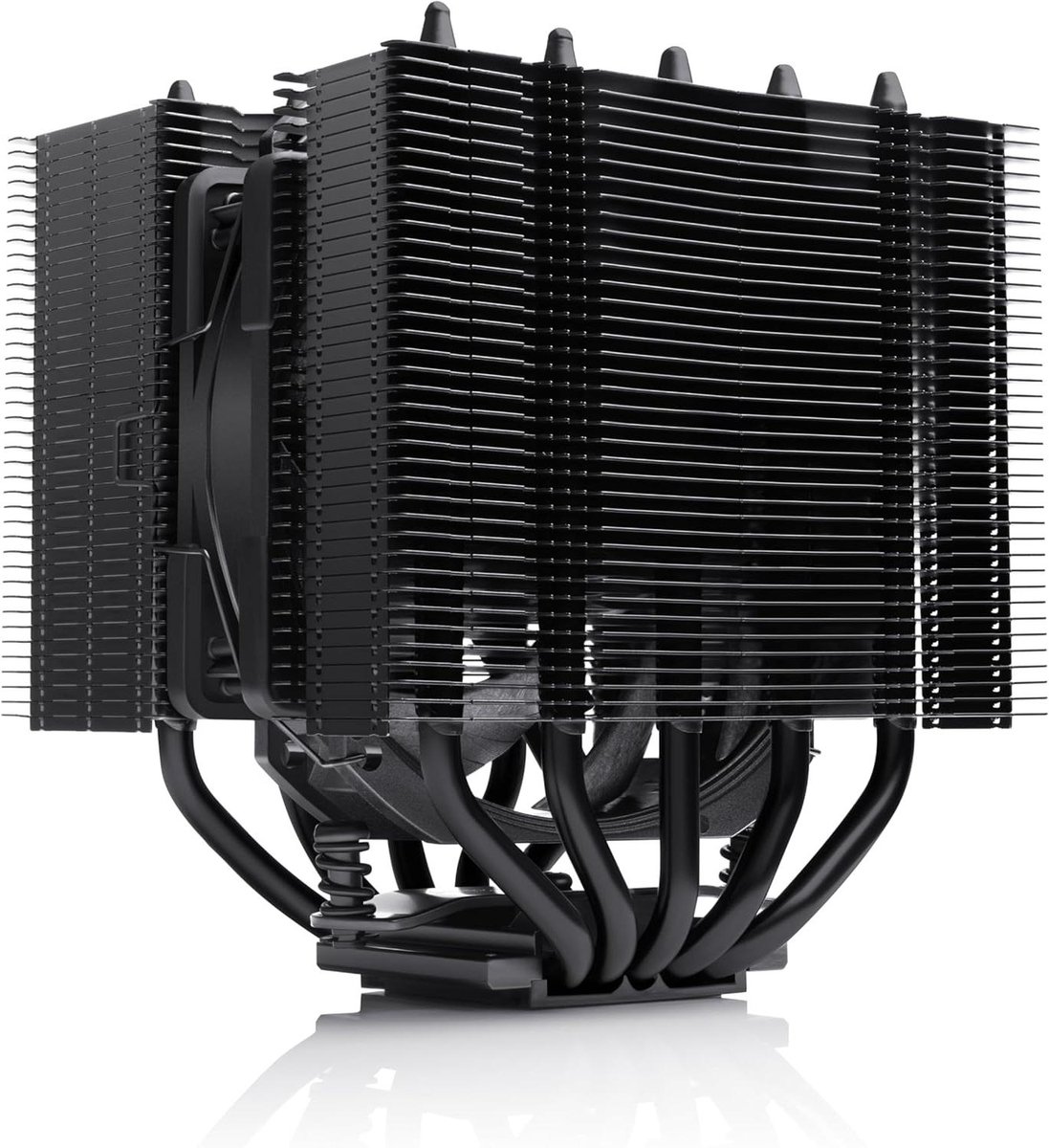 Processorkoeler - CPU Koeler - Stille PC Koeling - Laag Profiel Ontwerp - 145mm Hoogte - Zwart