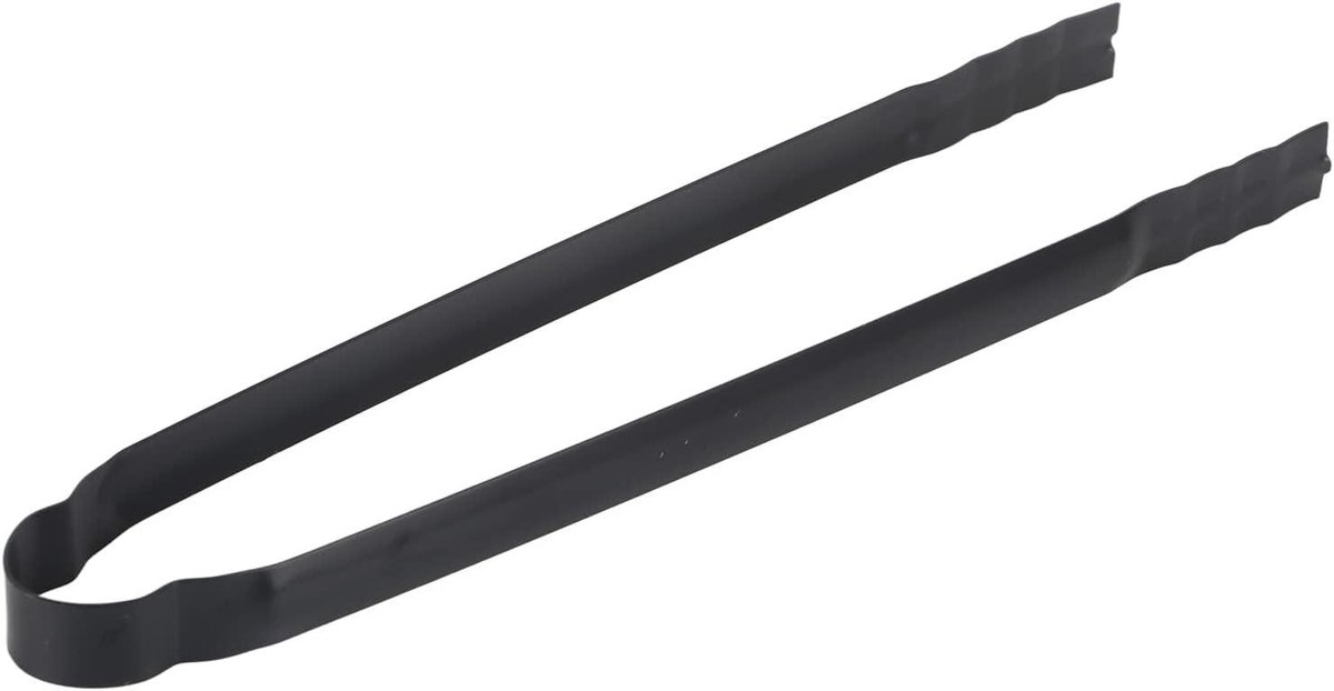 BBQ Klem - Houtskooltang Serveertang - Buiten Koken - Hittebestendig Metaal - 30 cm - Zwart
