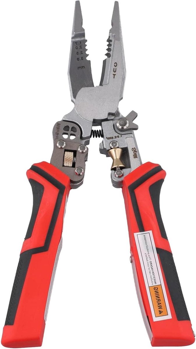 Striptang Tester - Draadstripper Krimptang - Elektra Werk - Ingebouwde Tester - 21 cm - Zoals Afgebeeld