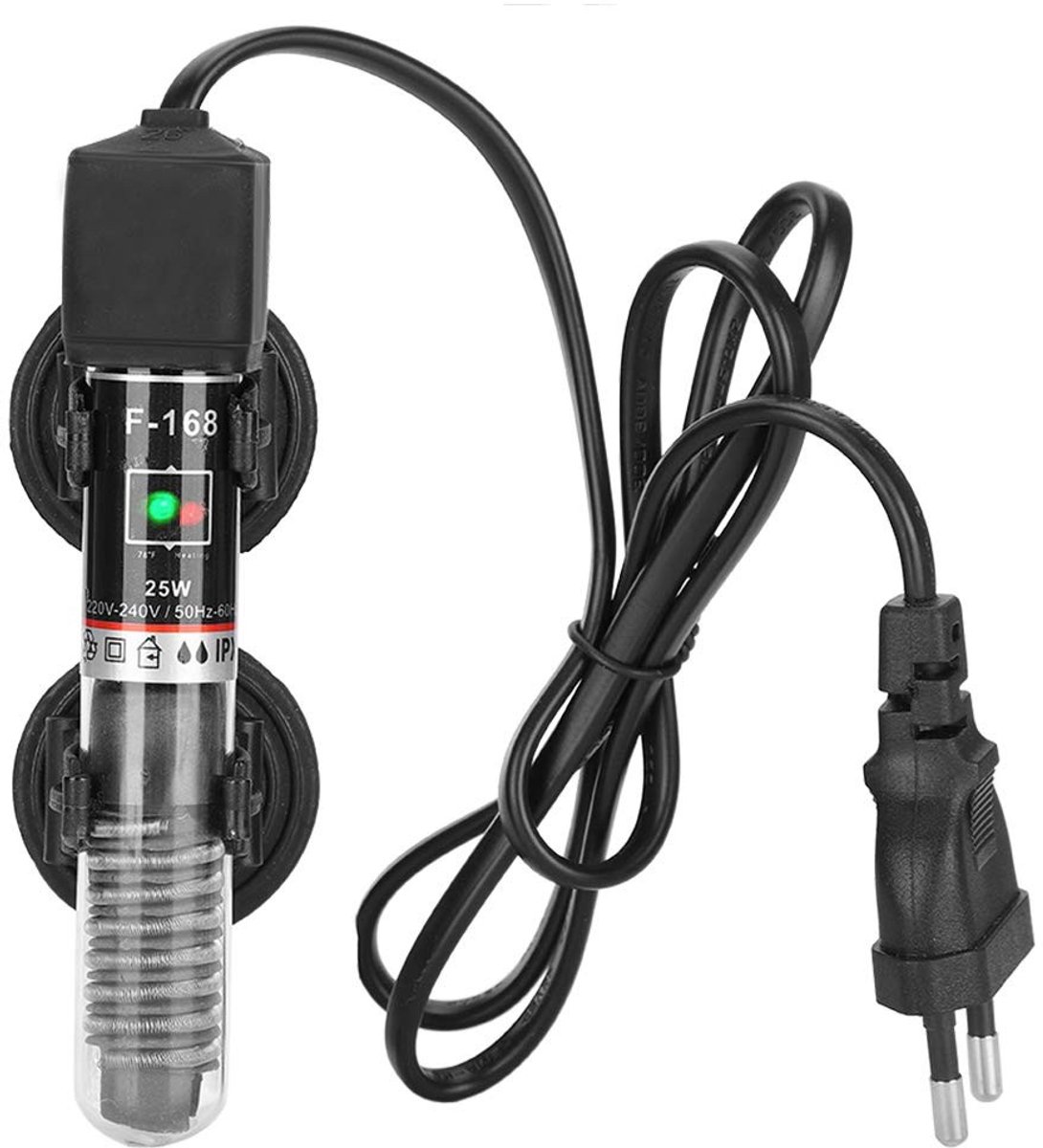 aladdien - Submersible Aquarium Verwarmingsstang - Constante Temperatuur - Mini Formaat - 25W Verwarming - Zoutwater Geschikt - EU-stekker 220V-240V