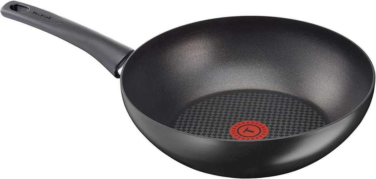 Koekenpan - Wokpan Koekenpan - Lekker Koken - Met Thermospot - 28 cm - Zwart