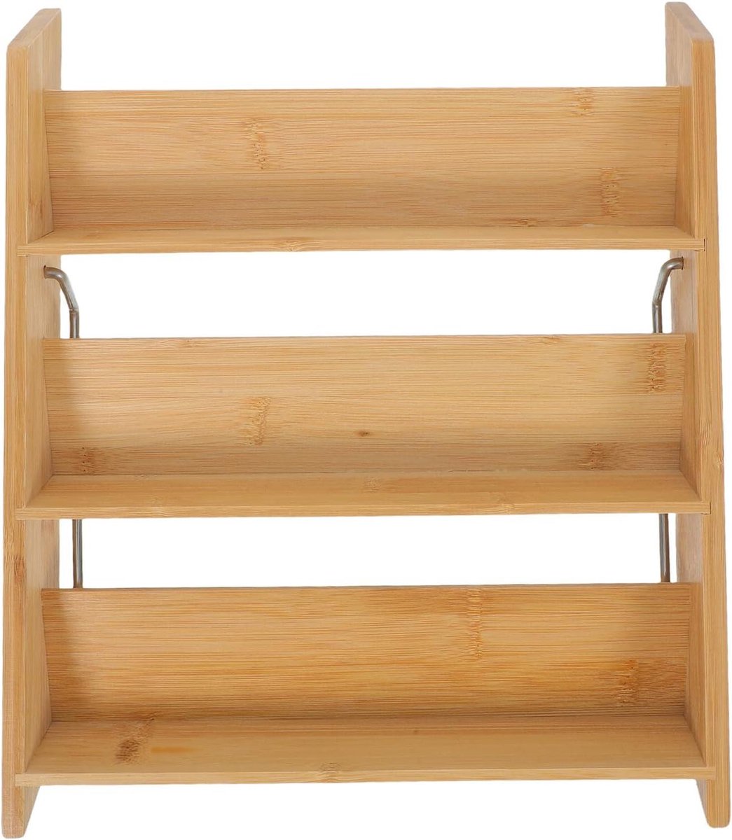 Kruidenrek Bamboe - Keuken Organizer - Keuken Opbergen - Natuurlijk Design - 30 x 27 cm - Khaki