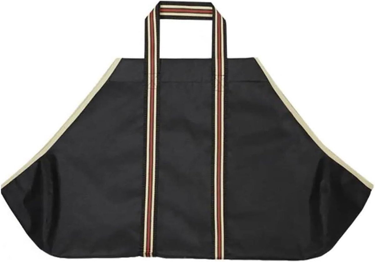 Draagbare Houtmand - Draagzak - Haardhout Opslag - Waterdicht PVC - 72x45cm - Zwart