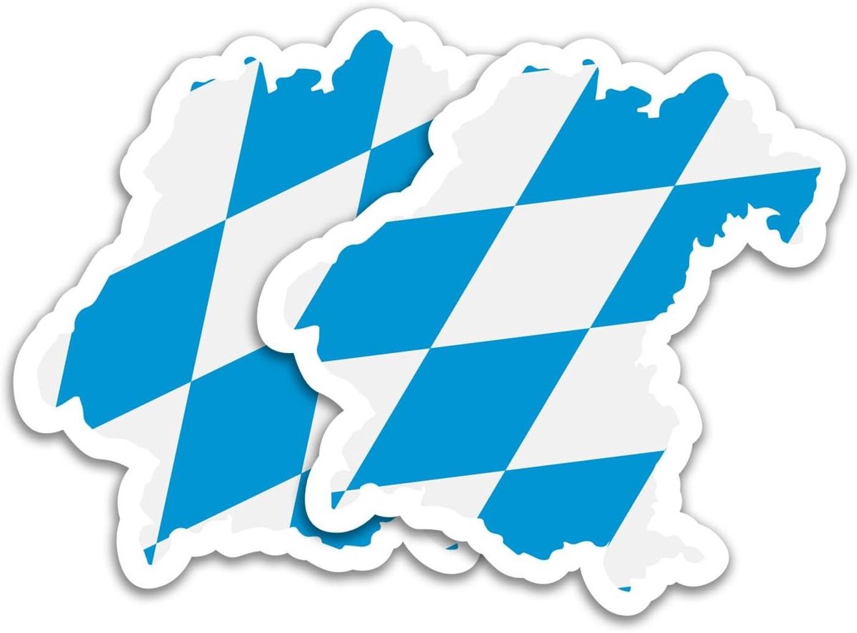 Landen Silhouet Stickers - Sticker Set - Auto Decoratie - Weerbestendig Vinyl - 2 Stuks - Blauw