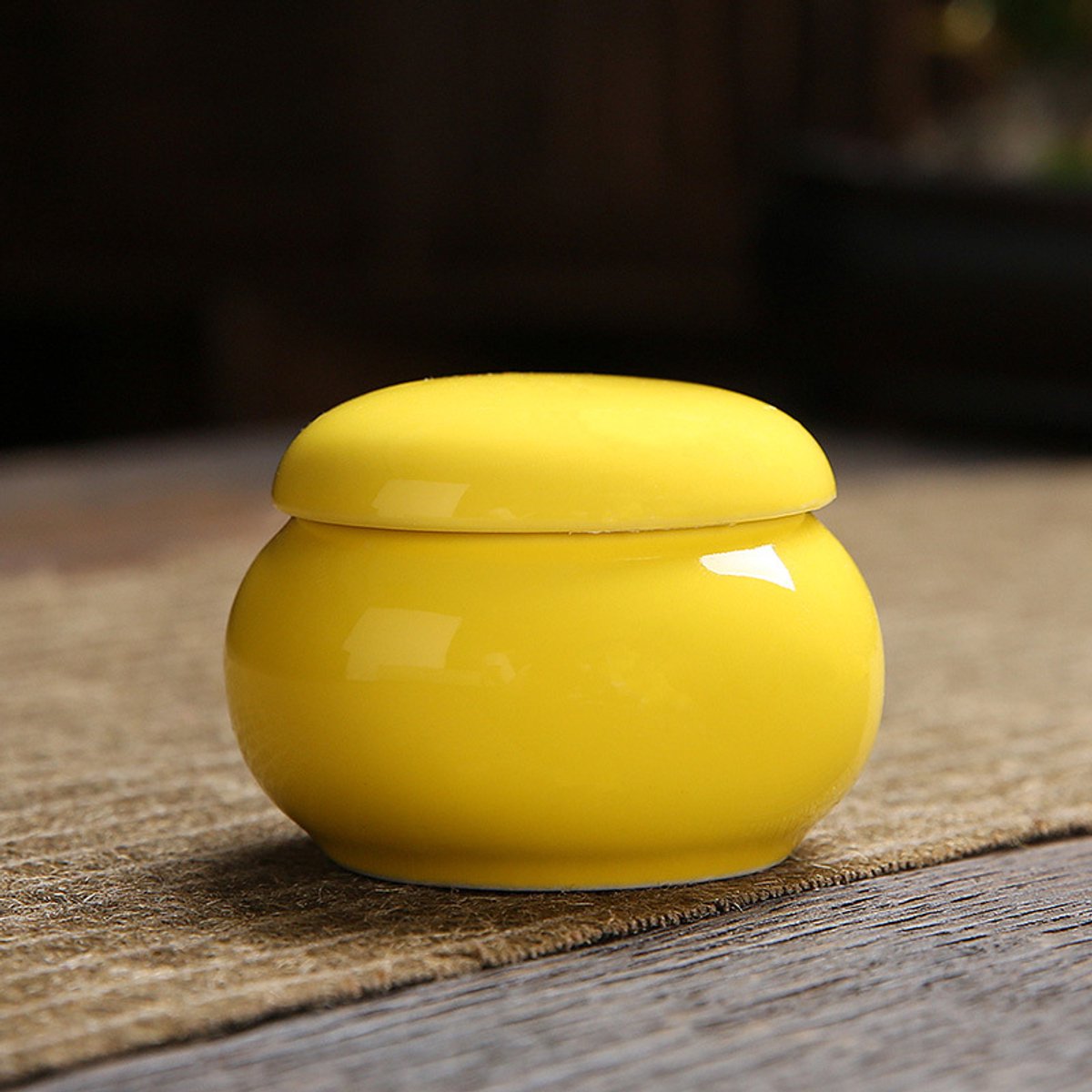 Mini Urn Keramiek - Luxueuze Mini Urn Hond Kat Vogel – Urne – Keramiek – Urnen – Urn Voor Dieren – Urn Hond Overleden – Urn Kat –Geel, groot (50g)