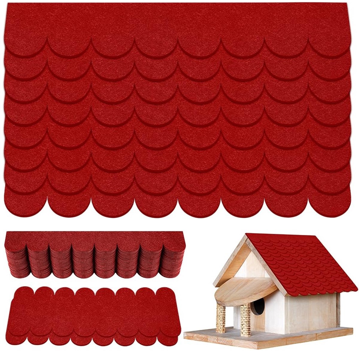 32 Stuks Zelfklevende Dakbedekking voor Vogelhuisjes, Nestkasten en Doe-Het-Zelf Projecten - Mini Dakshingles voor Creatieve Klussen en Insectenhotels