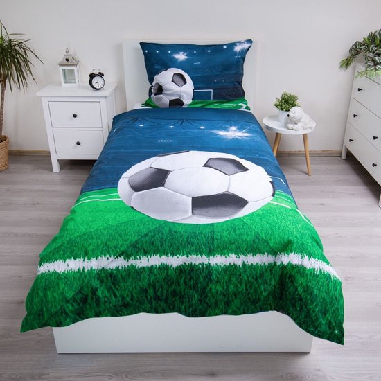 Voetbal Dekbedovertrek Eenpersoons - 140 x 200 cm van Good Morning — afbeelding 4