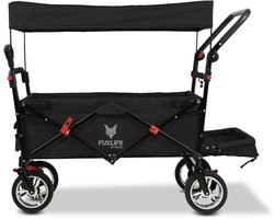 FUXLIFE by FUXTEC CT800 Bolderkar Handkar - Opvouwbaar - Zwart | Ideaal voor Strand, Festival & Boodschappen - Transportwagen - Max. 75kg