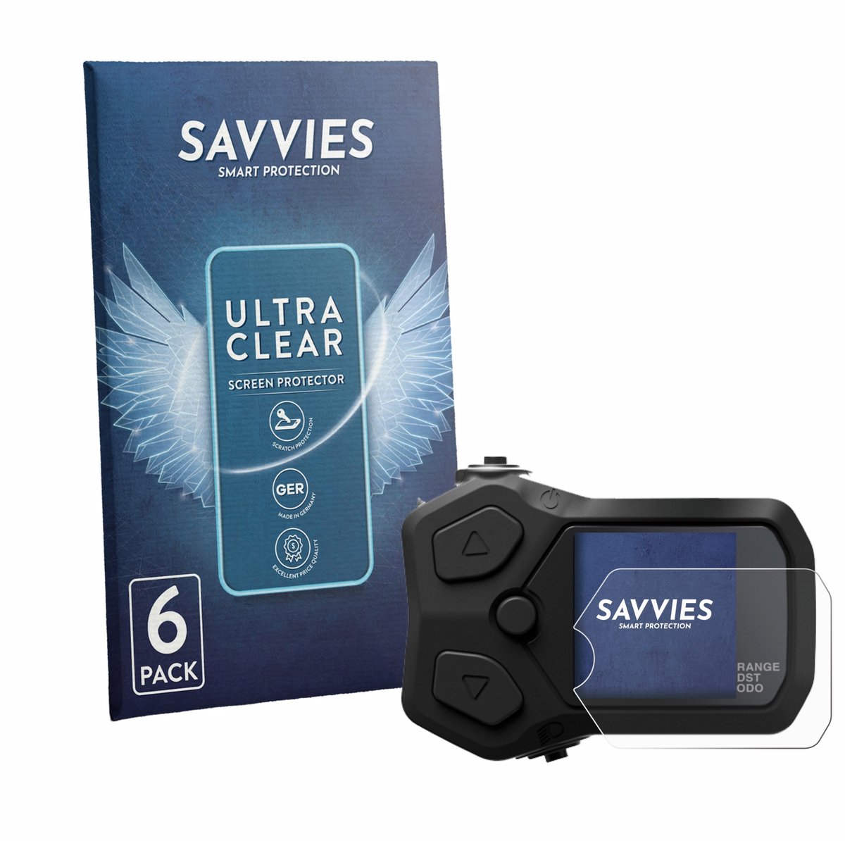 Savvies - Screenprotector voor Shimano SC-EN500 - Folie Beschermfolie transparant 6 Stuks