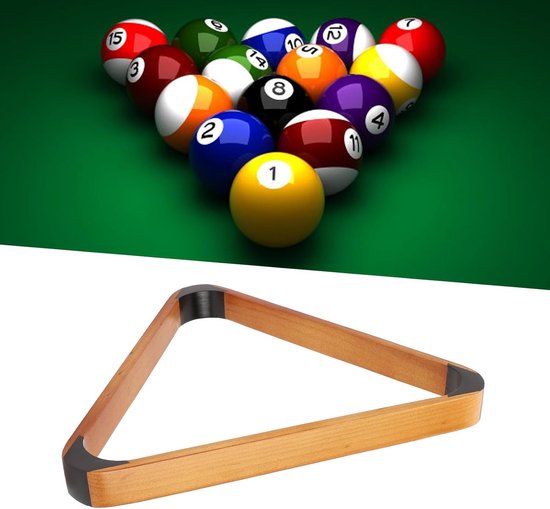 Biljart Baldriehoekrek - Pooltafel Accessoire - Bal Plaatsing - Massief Pijn Hout - 572 Mm - Zwart — afbeelding 4