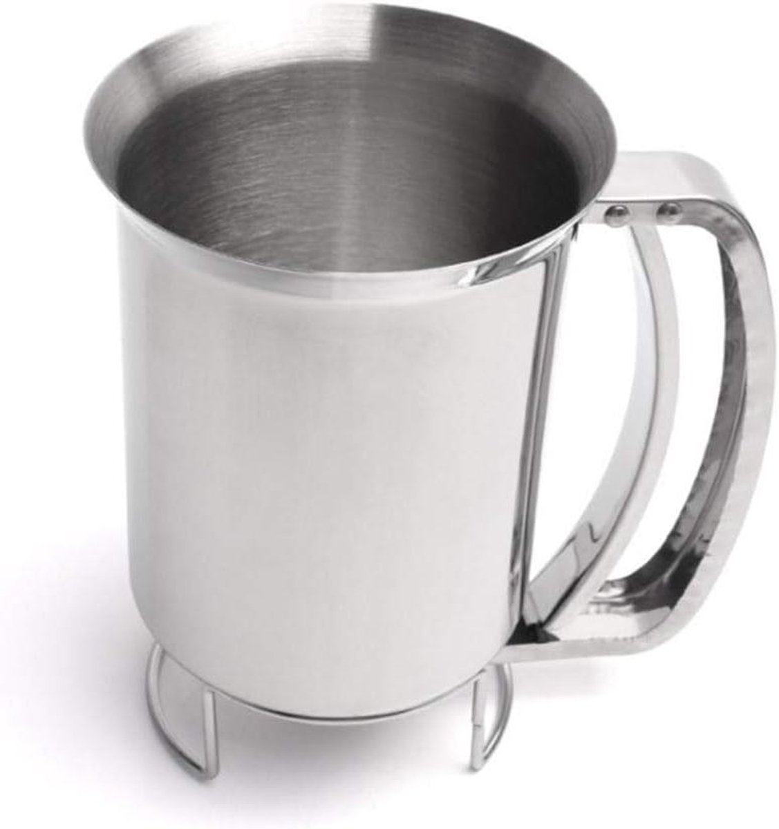 Deeg Dispenser - Beslag Trechter - Bakken Thuis - Roestvrij Staal - 900ML Capaciteit - Zilver