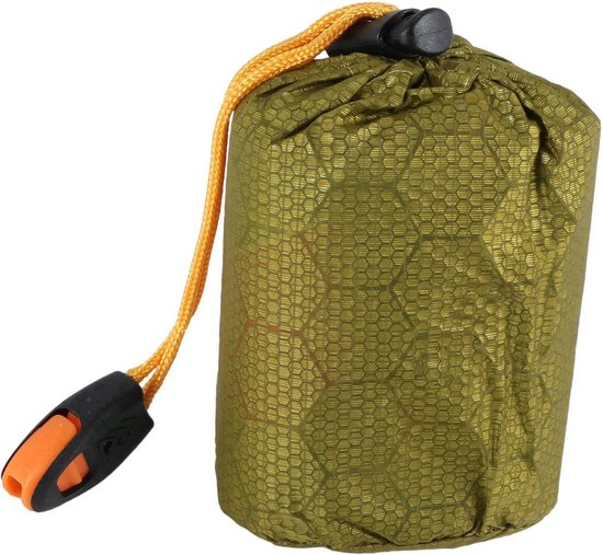 Noodslaapzak Bivy - Survival Slaapzak - Outdoor Noodsituaties - 90% Warmtebehoud - 4 Stuks - Groen — afbeelding 4