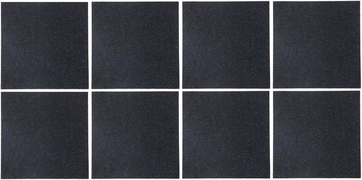 Tapijttegels - Vloerbedekking - Ruimte Vernieuwen - Zelfklevend - 30x30 cm - Zwart