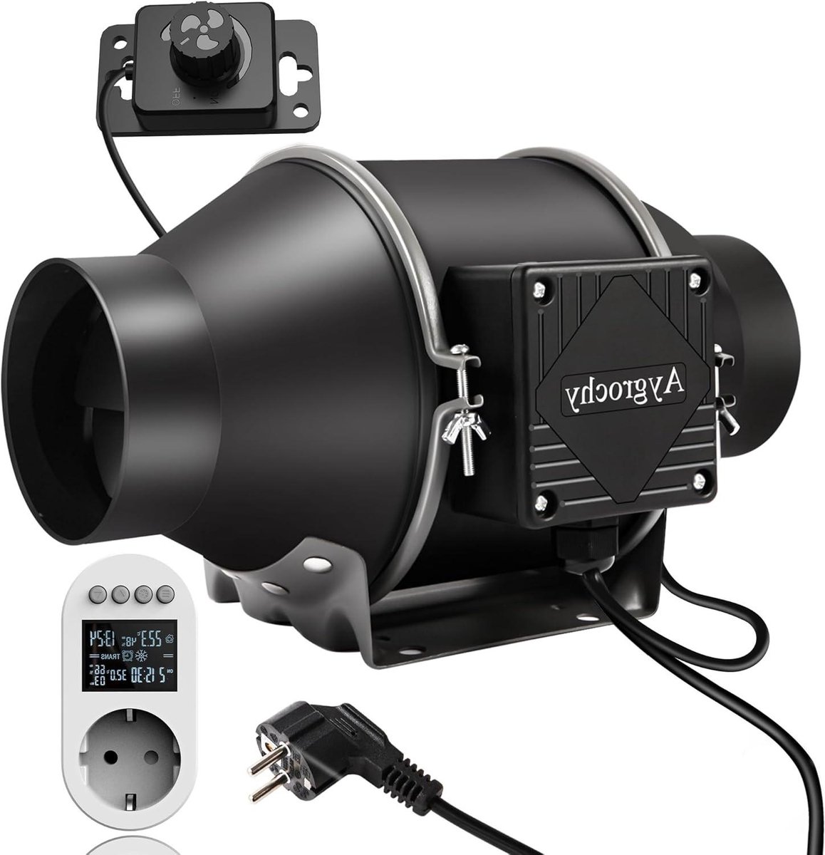 Regelbare Buisventilator - Afvoerventilator - Luchtcirculatie Verbeteren - Intelligente St