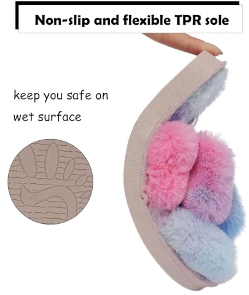 Warme Pluche Pantoffels voor Dames met Open Teen - Comfortabele Instap Slippers voor de Winter — cadeau in Mode & Accessoires - foto 6