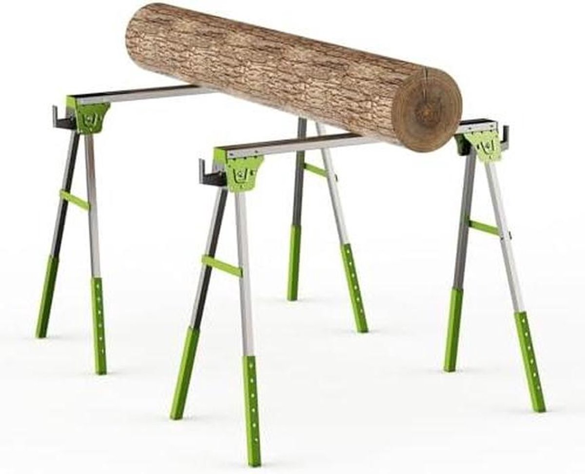 Opvouwbare Zaagbokken - Werkbokken Set - Werkplaats Ondersteuning - Hoge Capaciteit - 1200 kg - Geel