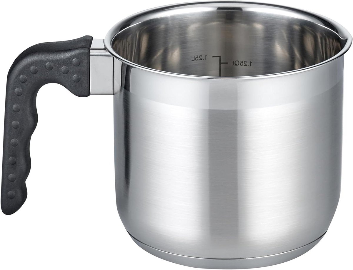 Melkpan - Steelpan - Koken en verwarmen - Geïntegreerd doseersysteem - 14 cm 1.6 Liter - Roestvrij staal