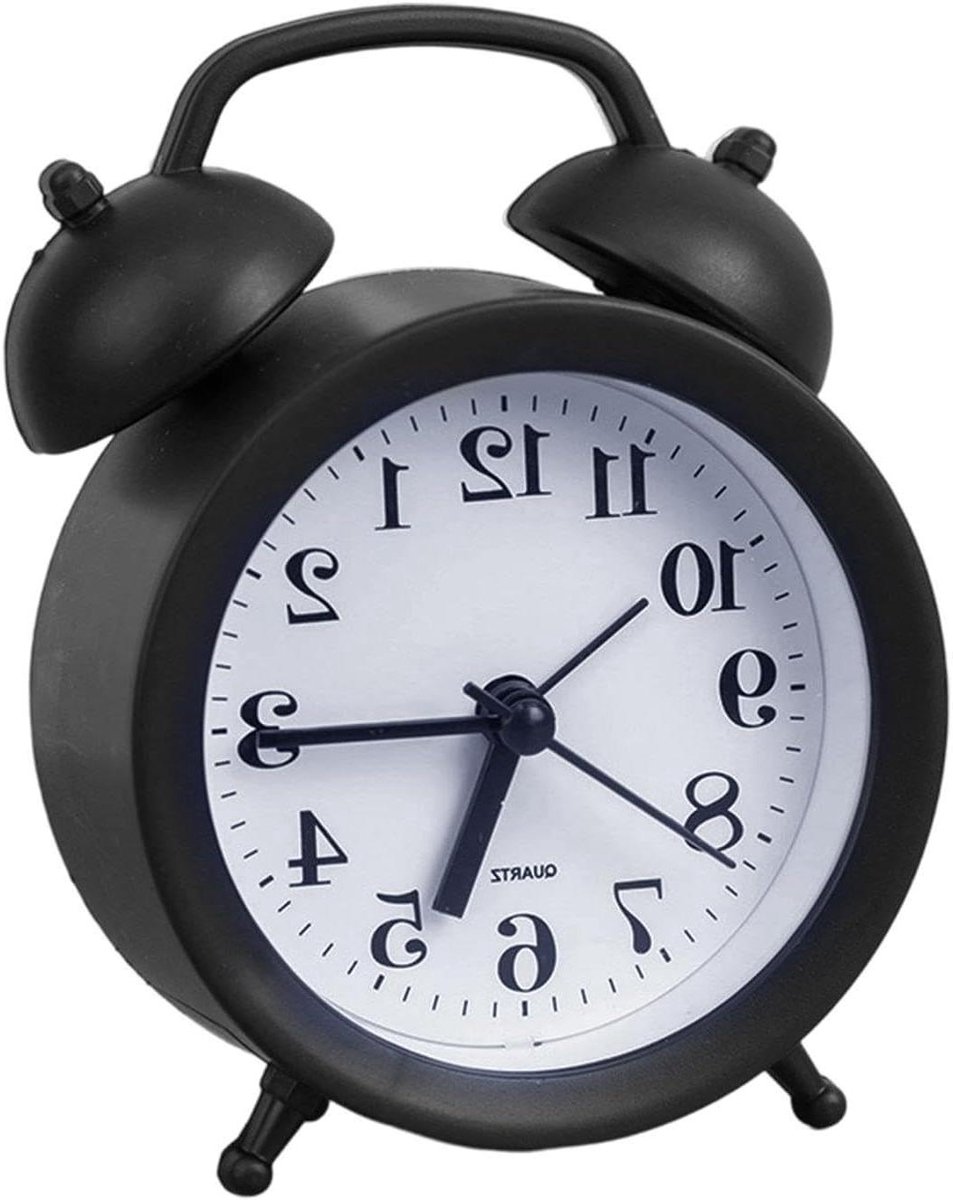 Mechanische Wekker - Stil Tafelhorloge - Rustige Ruimtes - Stil Mechanisme - 453 Inch - Wit