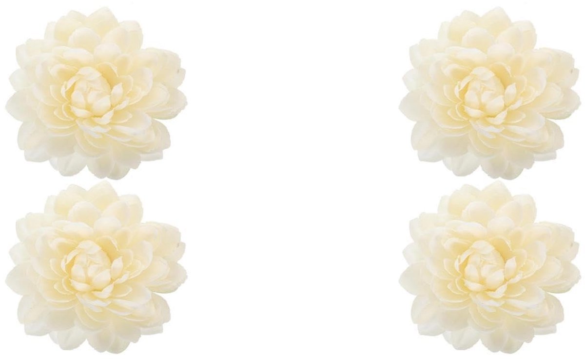 aladdien - Magnetische gordijnclips - Set van 4 bloemen - Eenvoudig te bevestigen - Decoratieve gordijnhouders - Geschikt voor woonkamer - 10 cm