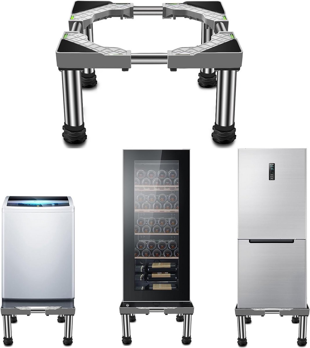 Washing machine pedestal pedestal for fridge stand for dryer 45-65cm adjustable fridge base machine pedestal freezer base elevation 10/15/20/25cm