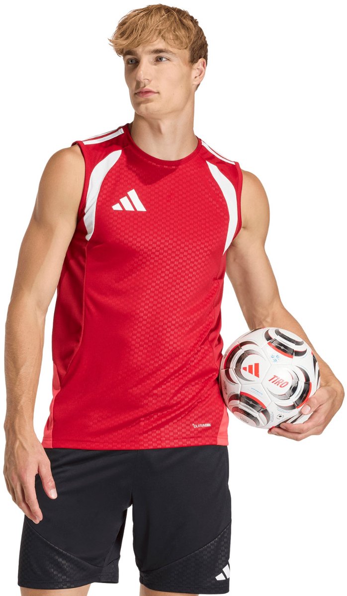 adidas T-shirt Heren Tiro 26 Competition Sleeveless Jersey Rood - Maat S