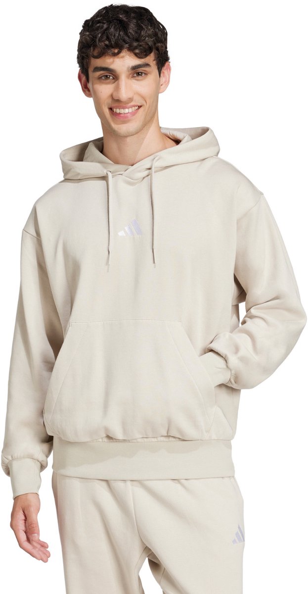 adidas Sweater Heren Essentials Feelcozy Fleece Beige