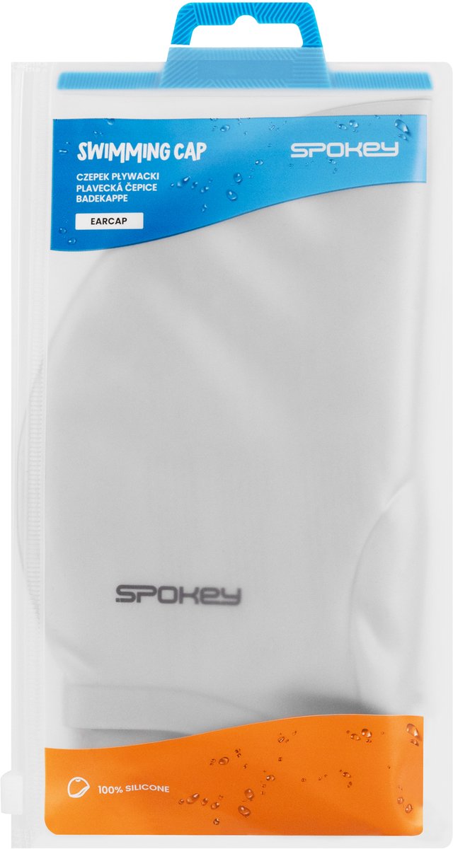 Spokey Earcap Badmuts - Zilver - Silicone - Met oorbescherming