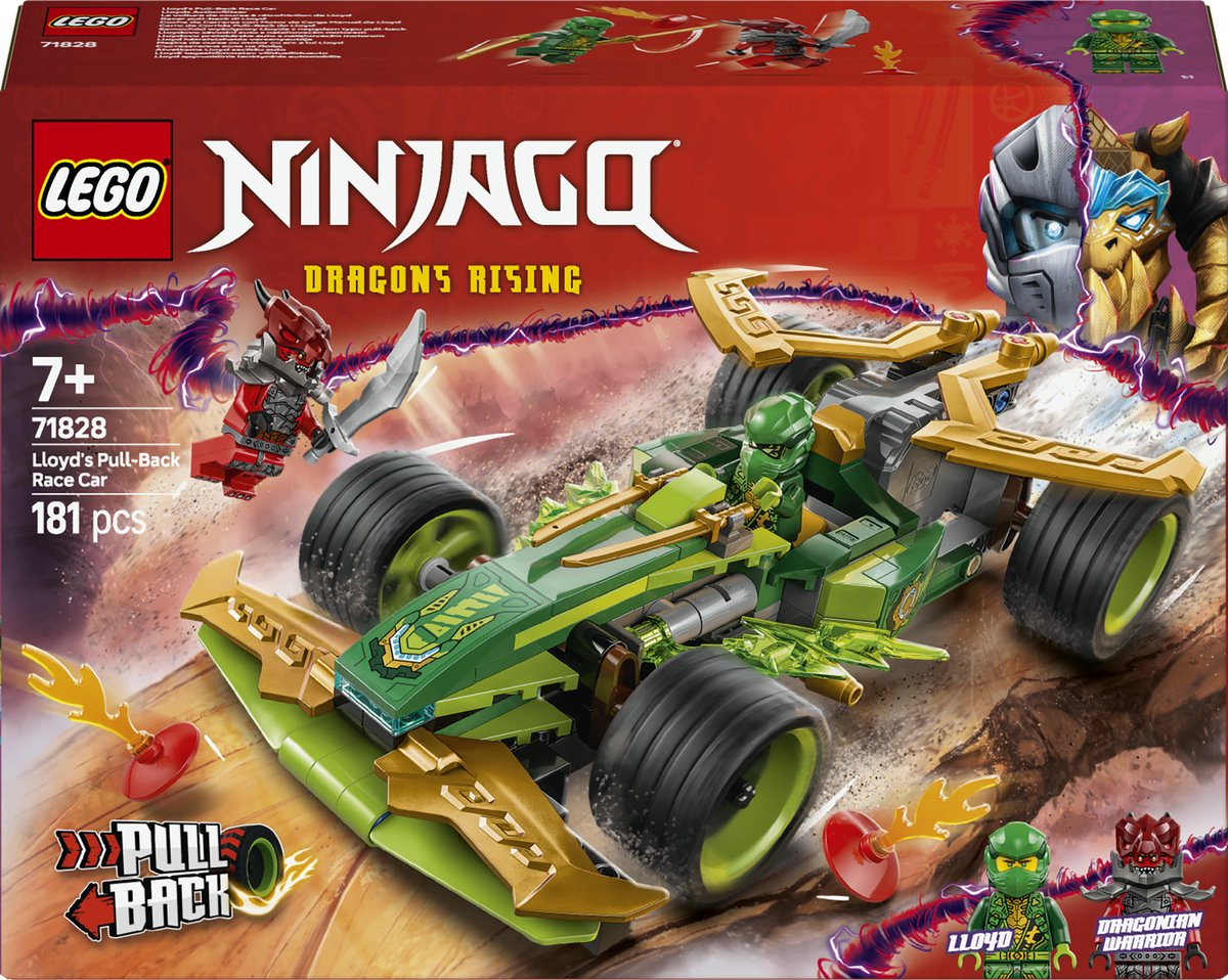 LEGO NINJAGO Lloyds pull-back racewagen set - 71828 — afbeelding 21