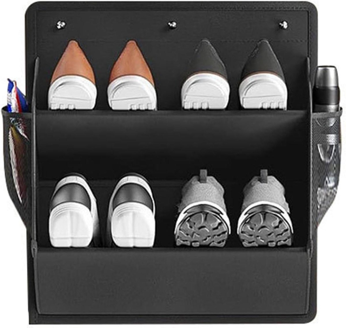Schoenen organizer - Hangende opberger - Ruimte besparen - Zelfklevend - 3.7 cm hoog - Zwart