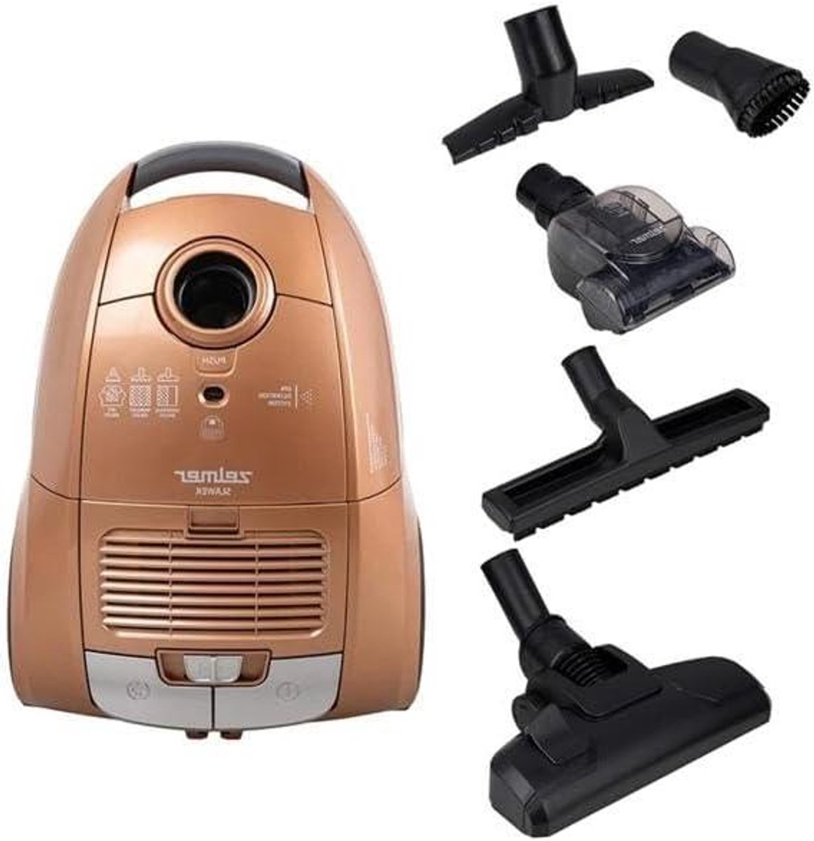 Steelstofzuiger - Reinigingsapparaat - Dagelijkse reiniging - Turboborstel functie - 800 watt - Rood