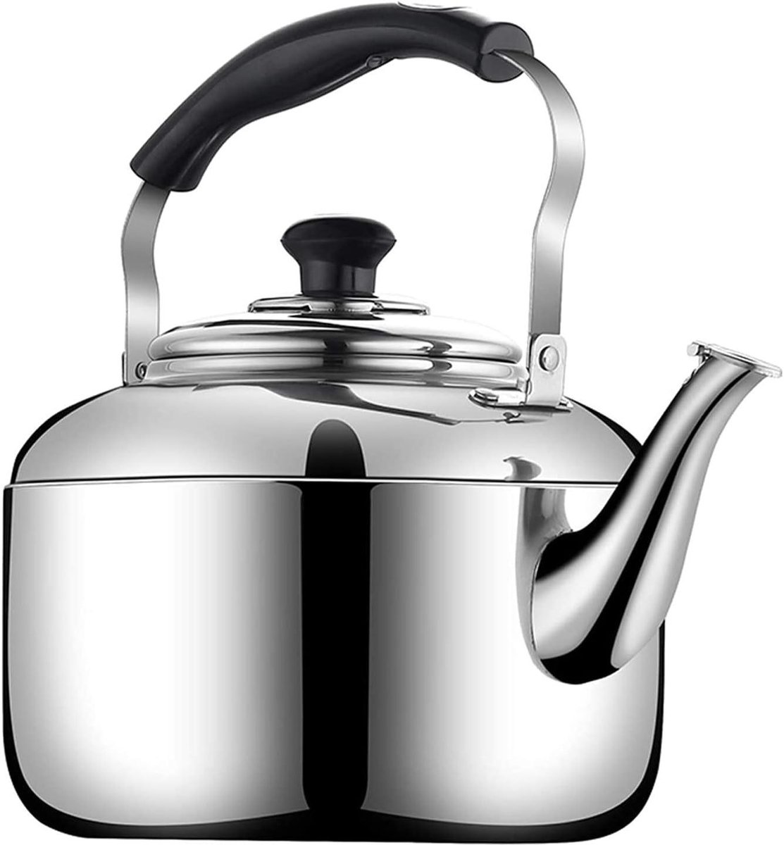 Fluitketel Keuken - Waterkoker Fornuis - Snel Water Koken - Roestvrij Staal - 4 Liter - Zilver