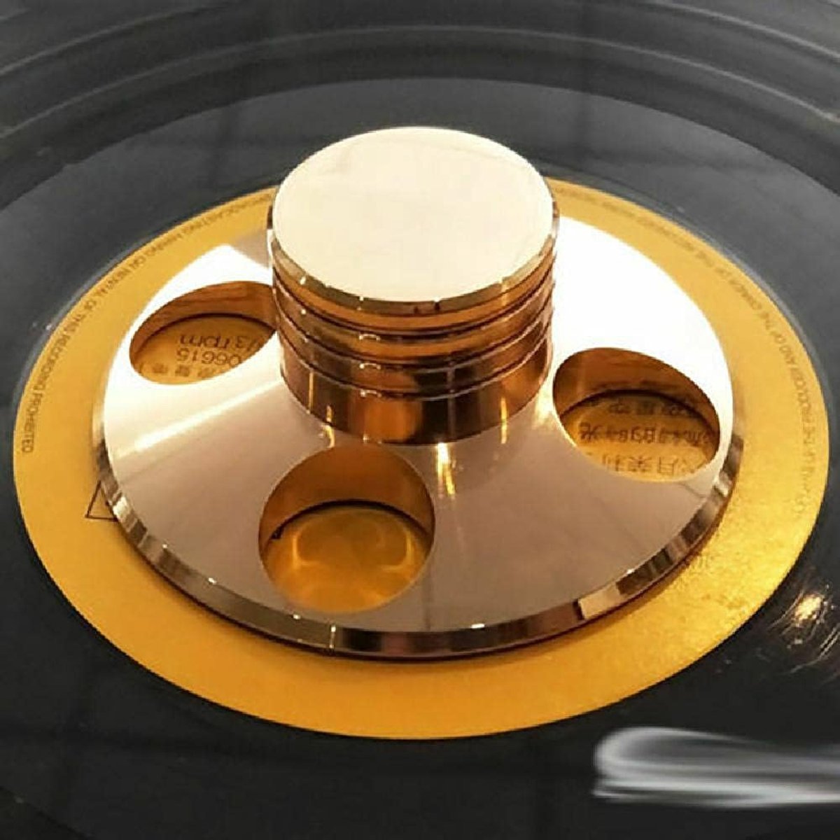 Vinyl Stabilizer - LP Gewicht - Muziek Luisteren - Trillingen Verminderen - 78mm Diameter - Goud